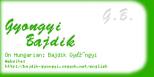 gyongyi bajdik business card